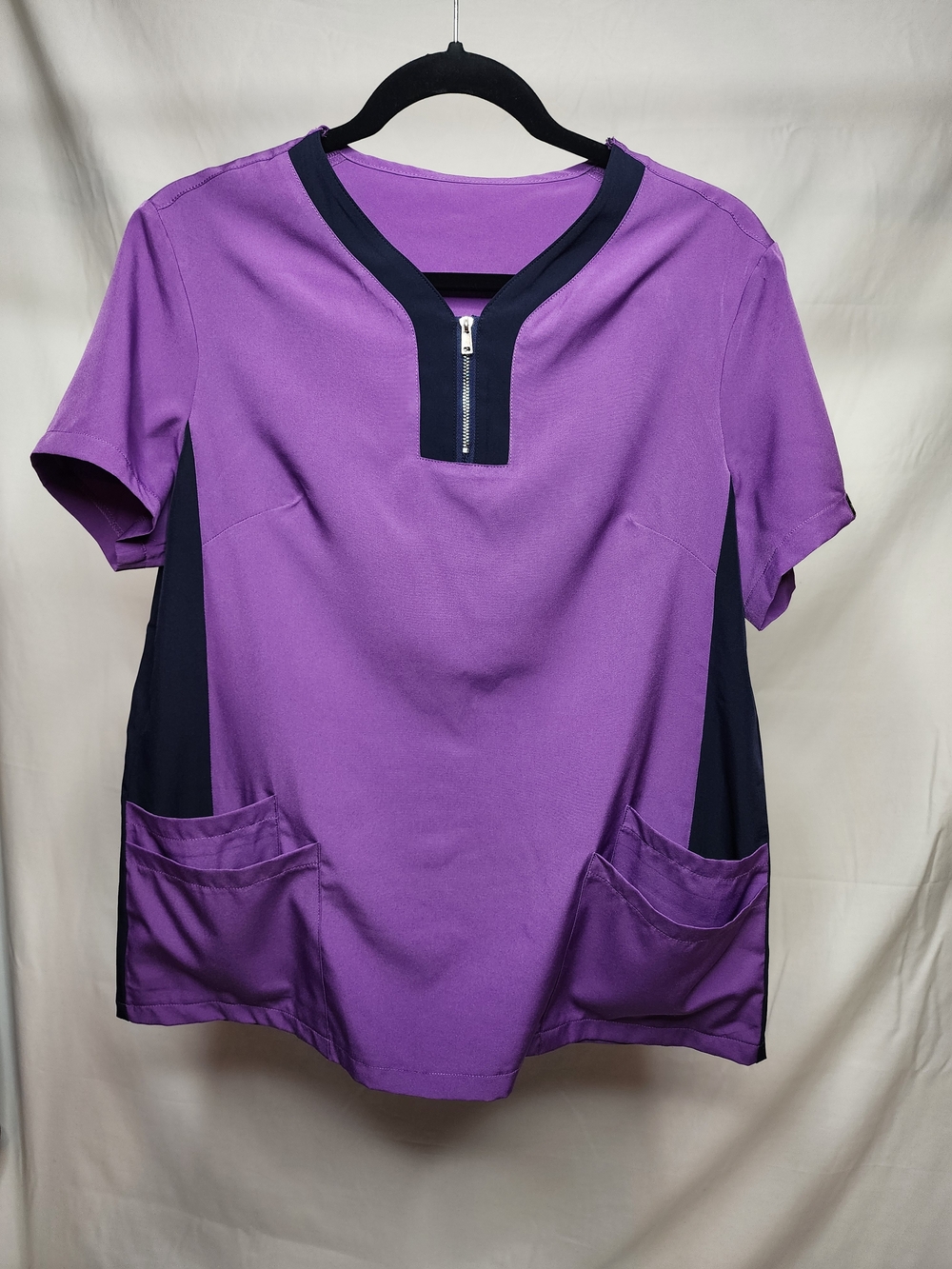 Purple Scrub Top & Bottom Set